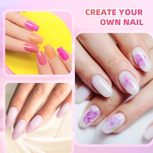 24-Color Ombre Gel Nail Polish Kit with Pat Pat Gel and Sponges - DIY Gradient Nails B