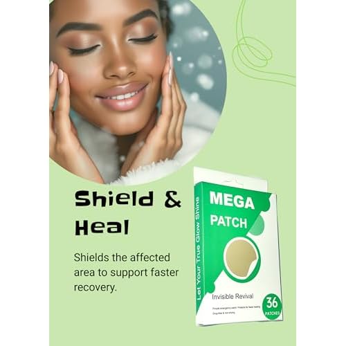 Hydrocolloid Pimple Patches for Face (36ct) ? Invisible 8mm & 12mm Acne Patches for Zits, Pimples & Blemishes, Vegan & Cruelty-Free