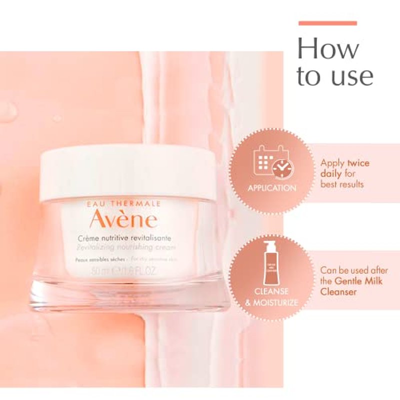 Av?ne Revitalizing Nourishing Cream, Ultra Nourishing Face Moisturizer, Non-comedogenic 1.6 Fl Oz