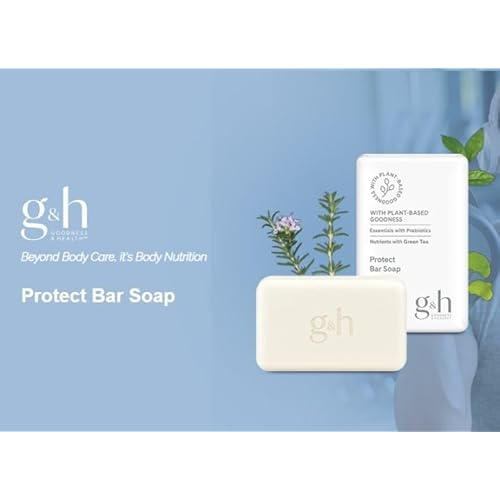 GH Protect Vegan Bar Soap - Sulfate Free - 6 x 5.1 Oz Organic Ingredient with Green Tea and Rosemary for Whole Body