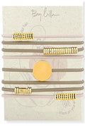 Sunlight Variation of By Lilla Handmade Hair Tie Bracelet with Gold Accents - Boho Jewelry for Women & Teens