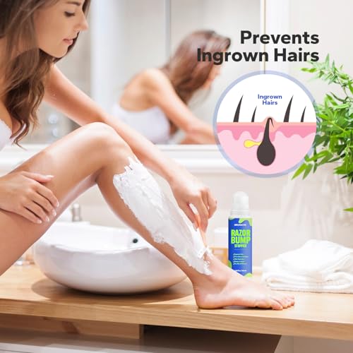 Razor Bump Stopper (3.38 Fl Oz), Ingrown Hair Treatment for Men & Women, Razor Burn Relief for Bikini Area, After Shave Lotion for Smooth, Bump-Free Skin