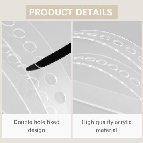 WAYUTO Hair Chopsticks Organizer Hairpin Stick Display Stand Arched Acrylic Display Stand Clear 12 Slot Display Stand Acrylic Stand for Display Hair Stick Storage Organizer for Pens Makeup Brush