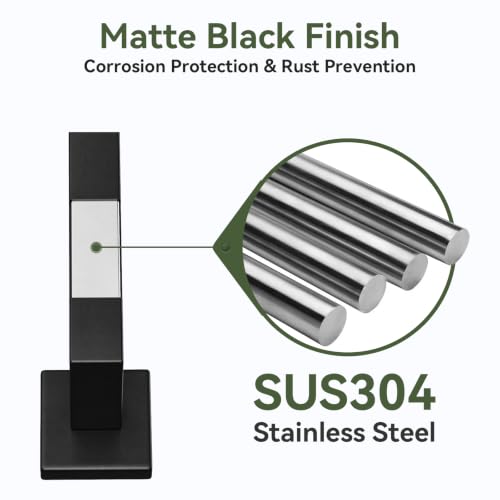 Matte Black 26 Inch 20-Piece Bathroom Accessories Set with Stainless Steel Towel Racks