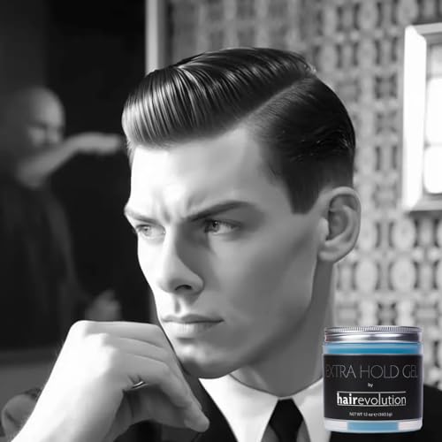 Hair Styling Gel Extra Hold 12 oz Alcohol-Free with Botanical Blend for Thick, Shiny Hair