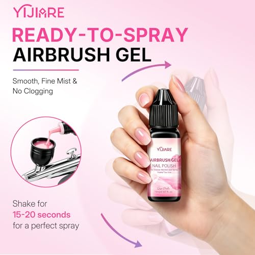 YiJiAre 24-Pack Airbrush Gel Nail Polish Set 15ml Each - High Pigment, No Dilution, Home Salon Use