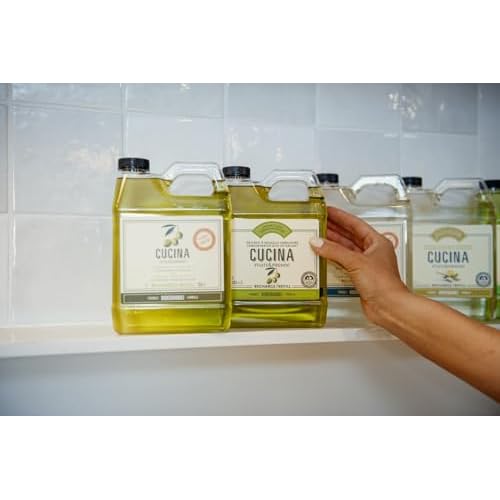 Cucina Fruits & Passion Hand Soap Refill ? Coriander & Olive Tree ? 1 Liter (33.8 fl oz) ? Olive Oil Enriched Kitchen Hand Soap ? Biodegradable Formula ? Vegan ? Made in Canada