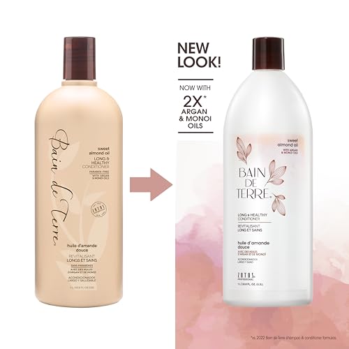 33.8 Fl Oz Long & Healthy Conditioner with Almond, Argan & Monoi Oils - Paraben-Free & Vegan
