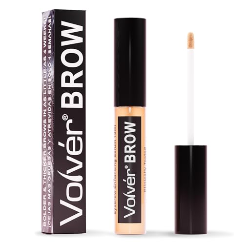 Volver BROW Enhancing Serum for Bolder Thicker Denser Eyebrows | Advanced Stem Cell Formula with Minimal Ingredients for women and men | Clinically Tested and Dermatologist Approved | MADE IN USA 10ml