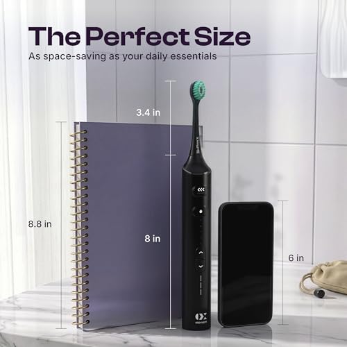 Ordynex Sonic Electric Toothbrush & Water Flosser Combo Black – Rechargeable Oral Care Kit for Sensitive Teeth & Braces