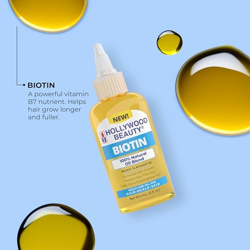 Hollywood Beauty Biotin Oil for Hair, Scalp, and Skin (2 fl oz)