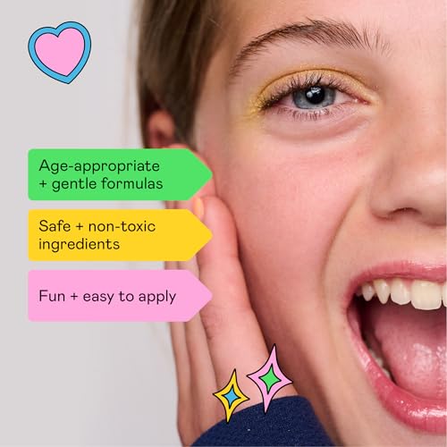 YAWN Makeup & Skincare Kit for Kids | Non-Toxic, Vegan, Cruelty Free, Talc Free | Lip Balm, Tinted Face Multi-Stick for Lips & Cheeks, and Universal Body Balm Stick | For Kids 3+ | Made in USA