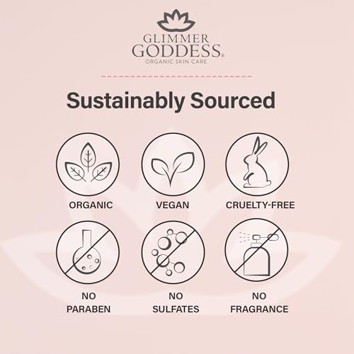 Glimmer Goddess Unscented Whipped Body Butter - Hydrating 8oz for Soft Skin
