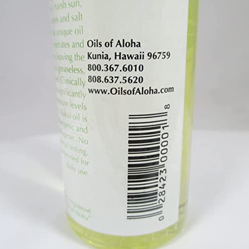 Unscented Kukui Oil - Hawaii Natural Moisturizer for Skin & Hair - 4 Fl Oz