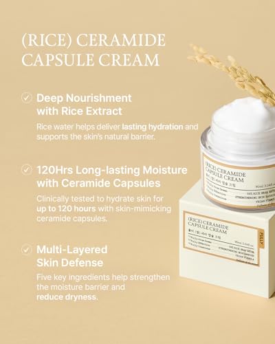 Rice Ceramide Moisturizing Face Cream - Deep Hydration with Rice Water & Barrier Support