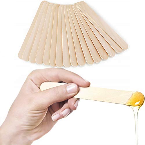 Hedume 1200 Pack Large Wide Wax Sticks, Wood Wax Spatula Applicator, Body Hair Removal Craft Sticks Applicator Spatula