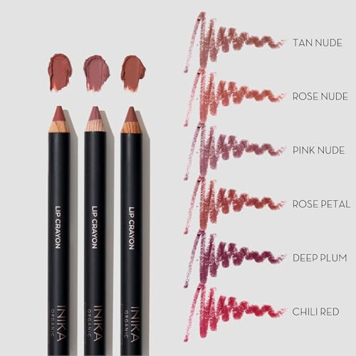 INIKA Organic Long Lasting Lipstick Crayon - Honey Vegan Lipstick & Lip Liner, Satin Finish, Organic & Hypoallergenic, 3g