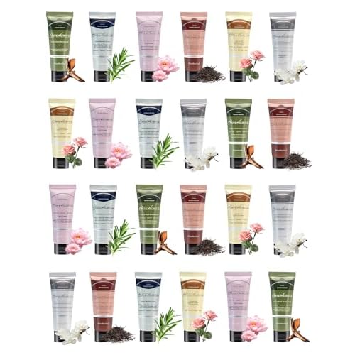 DincherBel 24 Pack Hand Cream Set - Travel Size Moisturizing Scented Hand Lotion for Dry Skin, Ideal Holiday Gift for Women