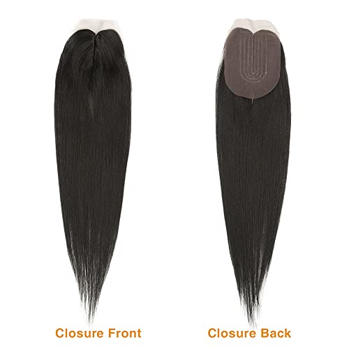 7pcs Silky Straight Hair Extensions 20-24 Inches - Black, Heat Resistant Synthetic Fiber