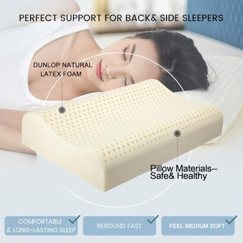 Natural Latex Orthopedic Pillow with Adjustable Support for Neck & Shoulder Pain