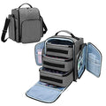Gray Nail Polish Organizer Holds 72 Bottles Travel Case with Removable Compartments