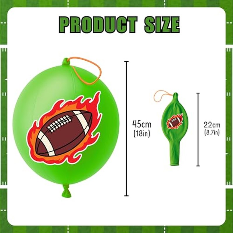 72 PCS Football Party Favors ? 48 Pre-Cut Temporary Tattoos & 24 Football Punch Balloons Themed Birthday Party Decorations Supplies Favors Gifts Goodie Bag Fillers Classroom Rewards for Boys Girls