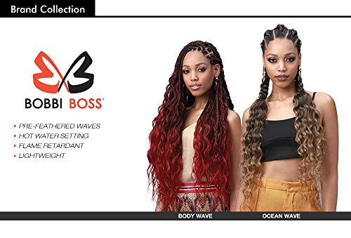 Synthetic Hair Braids 3X King Tips Body Wave 28 Inch - 1B Off Black 3-Pack