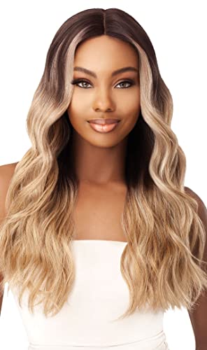 Outre Synthetic Lace Front Wig Stevie - Long Wavy Style, Heat Safe