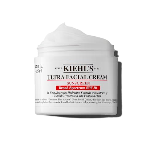 Kiehl's Ultra Facial Cream SPF 30 Moisturizer 4.2 Fl Oz / 125 ml - Daily Hydrating Face Cream for All Skin Types