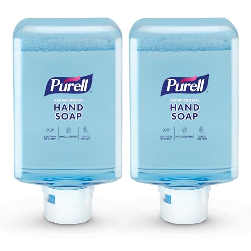 PURELL Antimicrobial Foaming Hand Soap, Light Fragrance, 1200 mL Refill for PURELL ES10 Automatic Soap Dispenser (Pack of 2) ? 8382-02