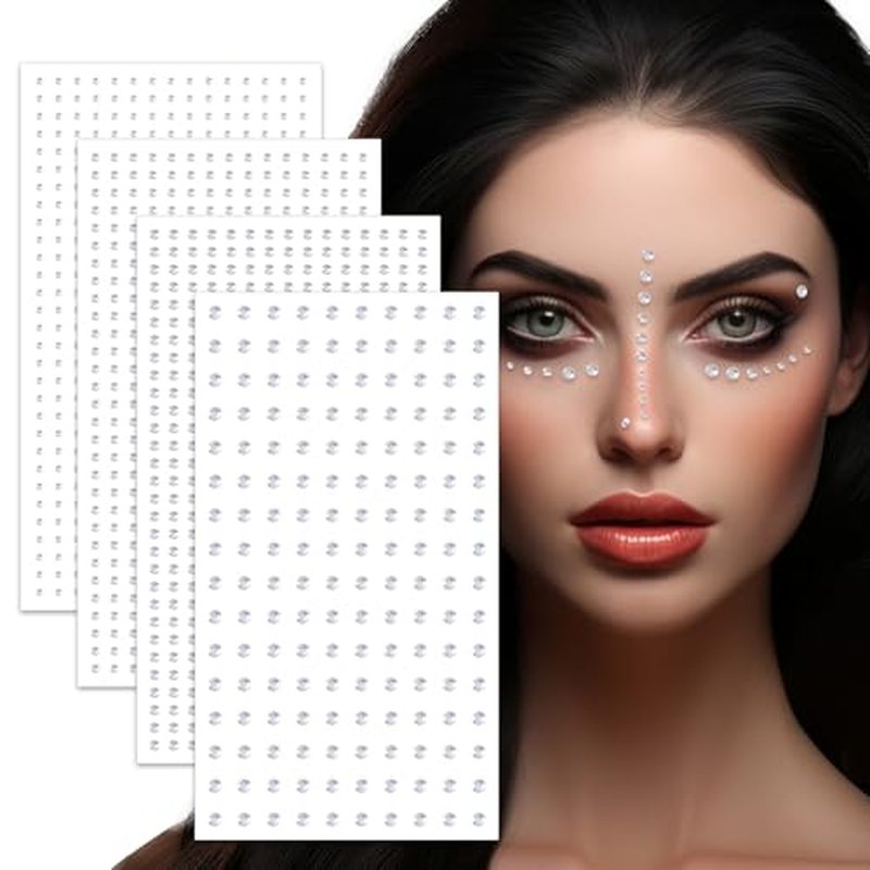 10 Sheets Halloween Face Eye Tattoo Stickers Spider Demon Ghost Spider Web Eye Shadow Makeup Fake Temporary Stickers Party Masquerade Carnival