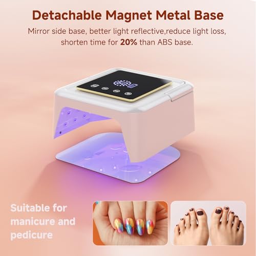 Cordless UV Nail Lamp 108W with Touch Screen - White