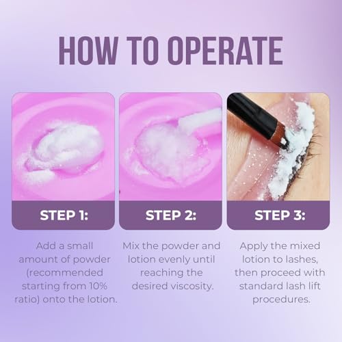 Libeauty Lash Lift Powder Korean Glueless Super Mix Perm Solution Blending Agent Quick Lash Setting Achieve Glue-Free for Pro Salon Eyelash Technician