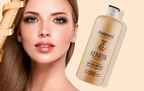 Keratin Repair Shampoo for Dry Damaged Hair - 12.2 fl oz