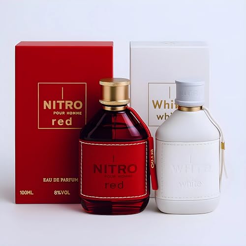 Dumont Nitro Red & White EDP Set – 3.45 fl oz Each, 2-Piece Variation: Fresh