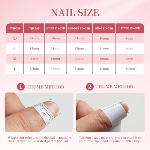 Press on Nails Handmade Nails Cornflower Winks Cute Manual Fake Nails for Women Party Holiday Photo Size M