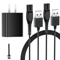 Soloepn Charger Compatible with Philips Norelco OneBlade QP2724 QP2834 MG5910 MG7910 MG9510 MG9520 PQ888 PQ889, Power Cord for Philips Norelco Shaver 2400 3600 (USB Charger with 2 Charger Cable)