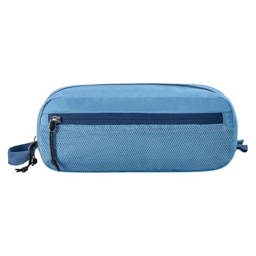 eagle creek Pack-It Reveal Quick Trip - Dual-Compartment Toiletry Bag for Travel - Full-Length Zipper Compartments - Recycled Fabric Construction - Water-Resistant & Quick-Drying - Blue Dawn