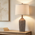 Modern Rustic Farmhouse Brown Table Lamp - Mordern Brown Variation