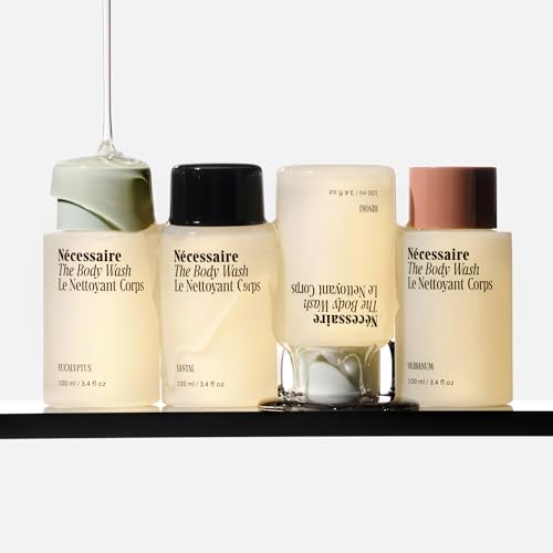 N?cessaire The Body Wash Discovery Collection. Skincare Gift Set For Women + Men. Radiance Cleanse. 4x Travel Size Skin Care Set With Vitamins + Niacinamide. 3.4 fl oz.