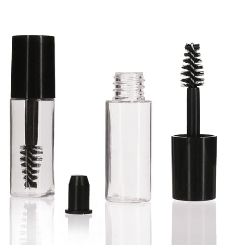COSIDEA 71 PCS Empty Mini 3ml mascara tubes and wand for castor oil, Small Sample Size Eyelash Growth packing Tube container (71)