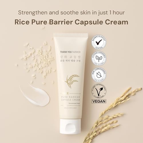 Moisturizing Skin Barrier Cream with Ceramides & Rice Extract – Hypoallergenic, Dermatologist Tested
