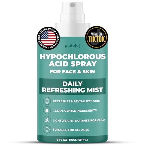 Hypochlorous Acid Face & Skin Spray - Gentle Acne & Skin Care Mist, Travel Size