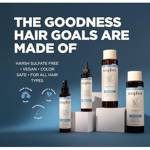 Soapbox Repairing Hair Treatment with Vitamin E, B5, Banana Extract, Flaxseed & Amino Acids - 5oz, Vegan, Paraben & Cruelty-Free Hair Booster