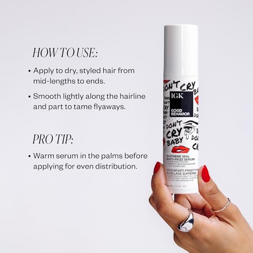 IGK Good Behavior Anti-Frizz Hair Serum – Smoothing, Shine & Humidity Protection