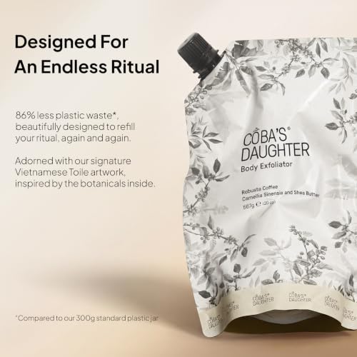 COBA'S DAUGHTER Coffee Scrub Refill 20 oz for Cellulite & Stretch Marks - Sensitive Skin