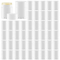50 Pack White Empty Deodorant Containers, 30ml/1oz, Bottom Filling, Refillable Deodorant Tubes Lipstick Balm Tubes Twisted, Plastic Oval for Homemade DIY Aromatherapy, Balm, Lotion
