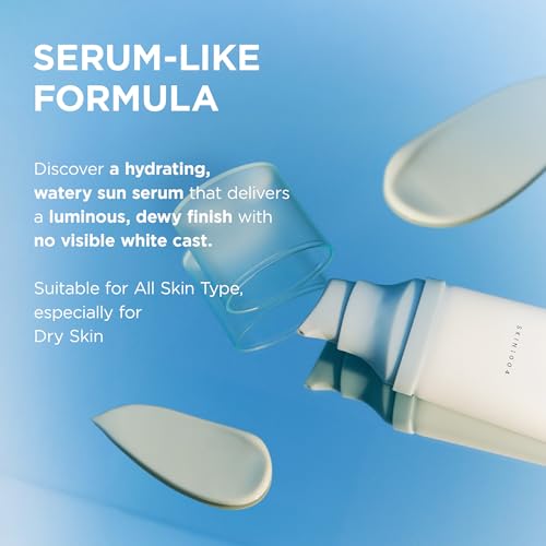 SKIN1004 Hyalu-Cica Water-Fit Sun Serum SPF 50 - 2 Pack, Hydrating & Lightweight