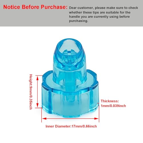 Elitzia Capri Blue Hydrodermabrasion Tips Set for Aqua Peel Machine - 8 Pcs