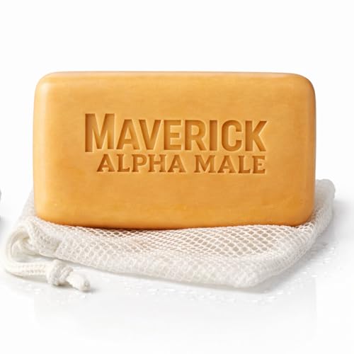 Maverick Alpha Male Soap & Health Brand Mystic Spice Mens Bar Soap ? Natural Soap for Men with Beef Tallow, Tea Tree & Turmeric ? 8oz Extra-Large Exfoliating Bar with Oatmeal & Shea Butter